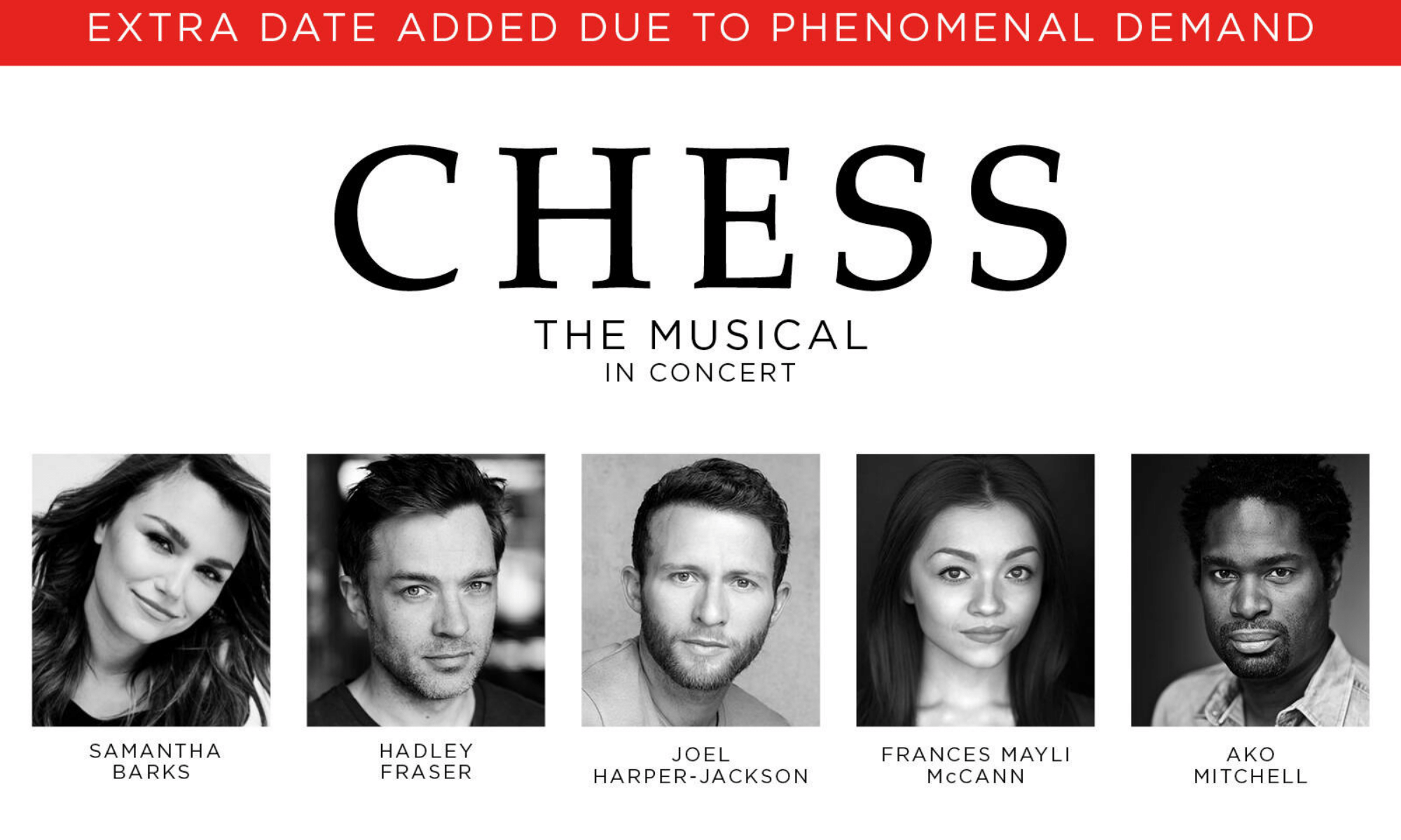 News Cast and second date announced for Chess in Concert There Ought